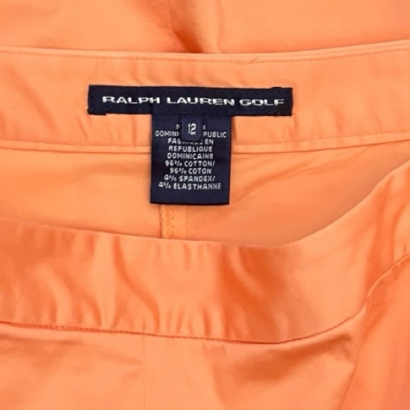 RALPH LAUREN Golf Cotton Blend Women’s Skort | Pale Sherbet Orange | Size 12 - Picture 6 of 6
